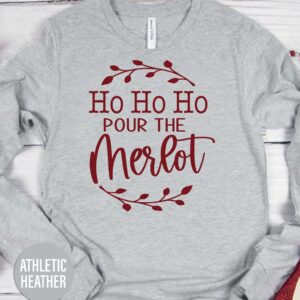 Ho Ho Ho Pour The Merlot Christmas T Shirt