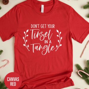 Tinsel In A Tangle Christmas Tee Shirt