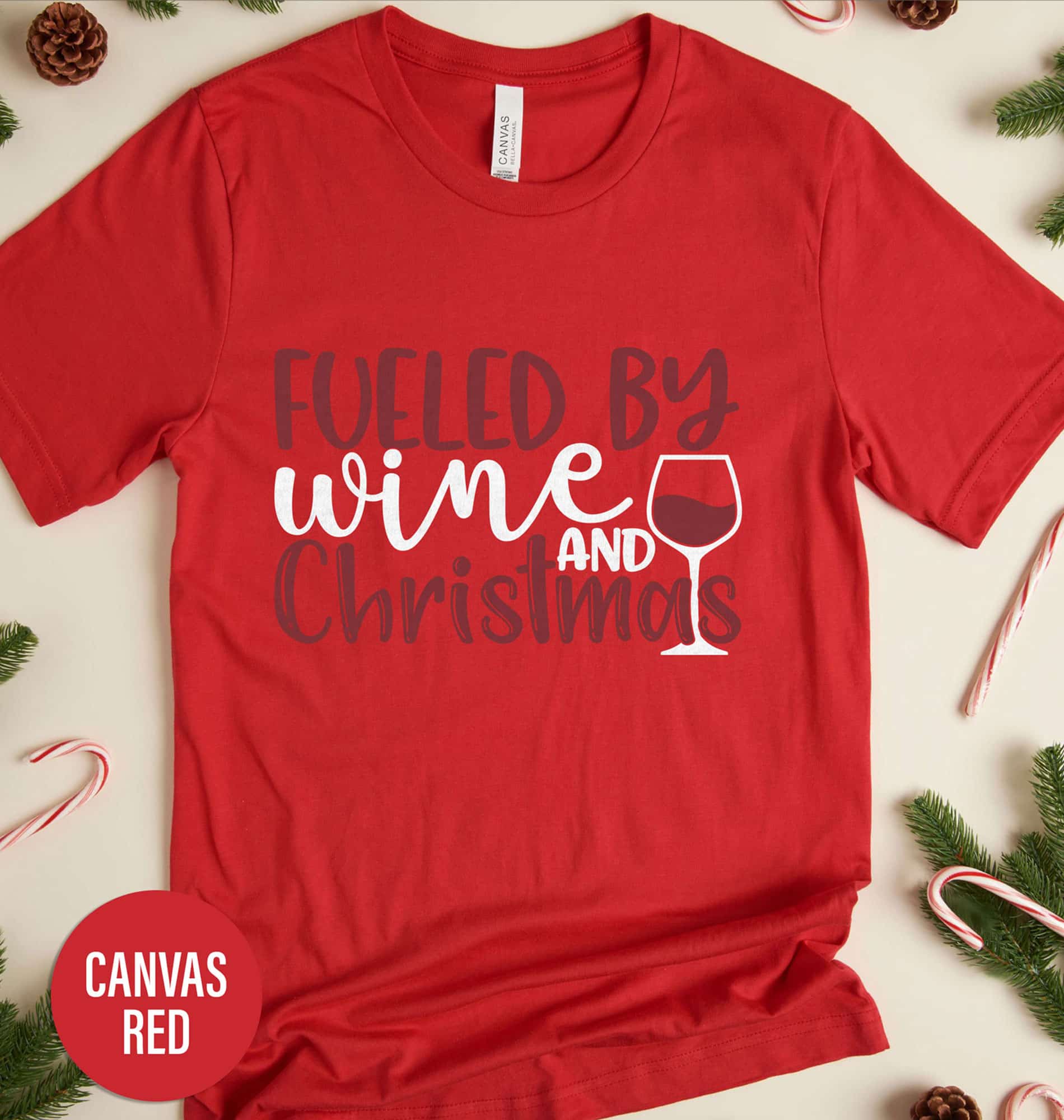 Fueled By Wine And Christmas T Shirt