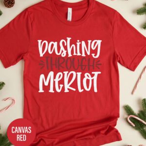 Dashing Through Merlot Christmas T Shirt