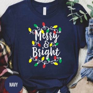 Merry & Bright Christmas T Shirt