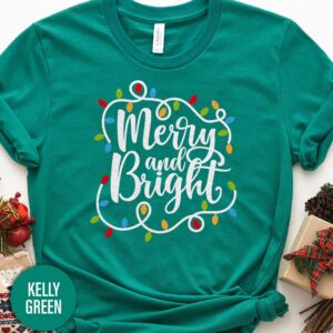 Merry And Bright Lights Christmas T Shirt