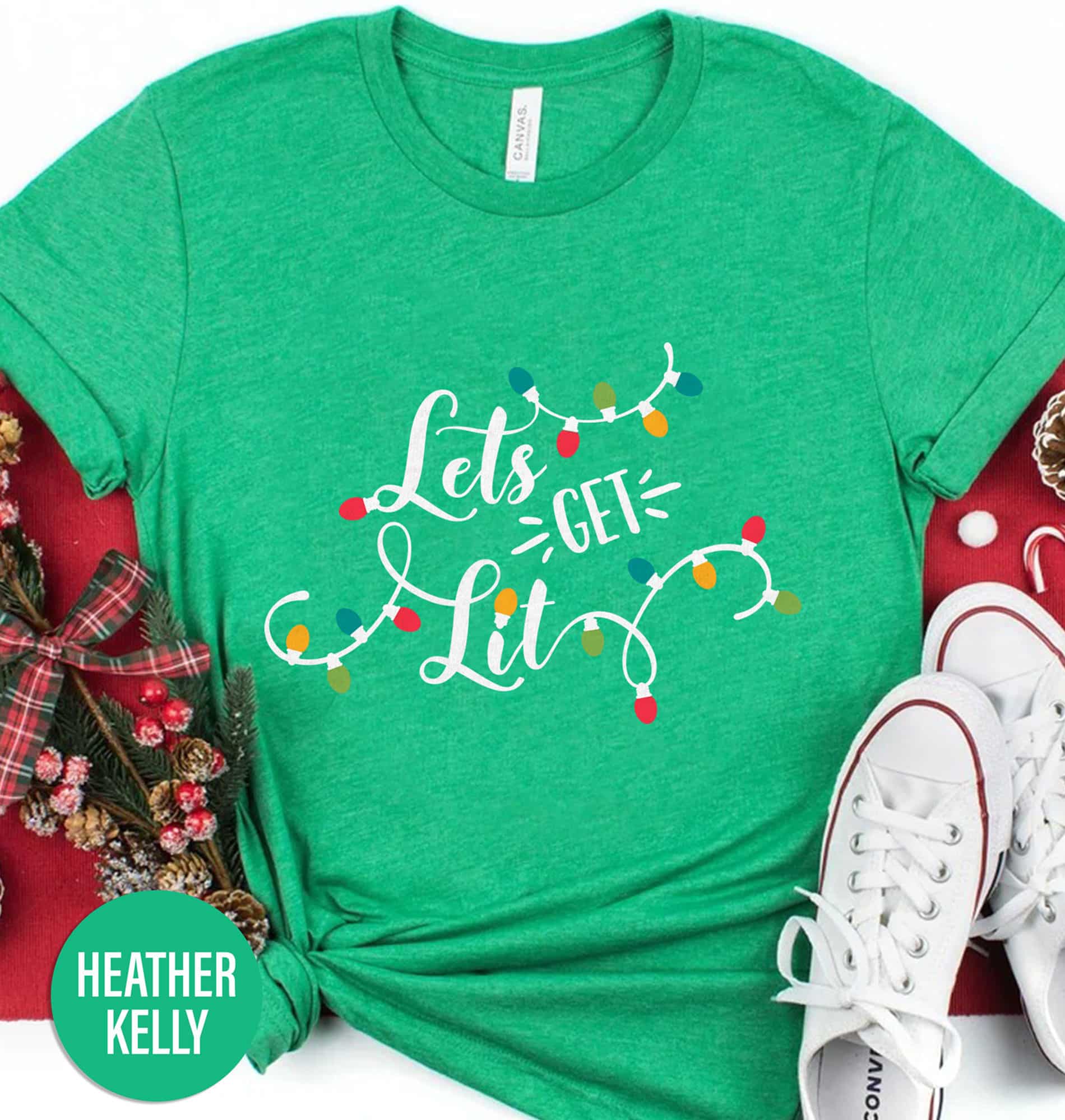 Let's Get Lit Christmas Lights Christmas T Shirt