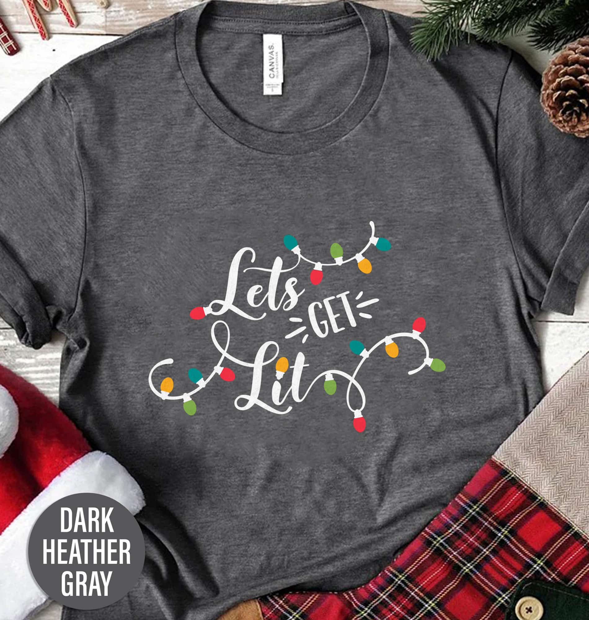 Let's Get Lit Christmas Lights Christmas T Shirt