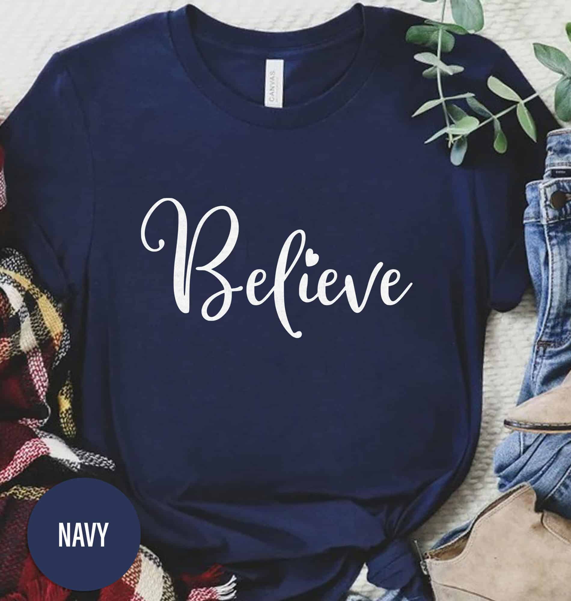 Believe Holiday Magic Christmas T Shirt