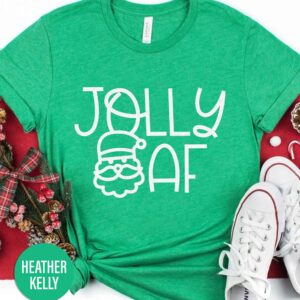 Jolly Af Santa Christmas T Shirt