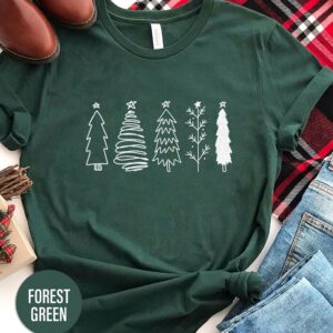 Cute Christmas Trees Holiday Christmas T Shirt