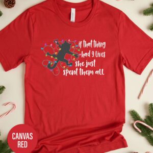 9 Lives Griswold Family Cat Christmas T Shirt