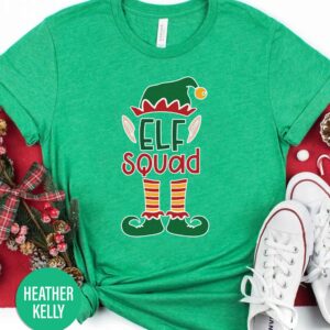 Elf Squad Holiday Christmas T Shirt