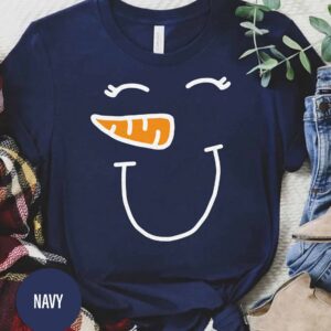 Smiling Snowman Christmas T Shirt