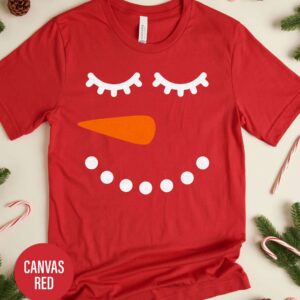 Smiling Snowman Christmas T Shirt