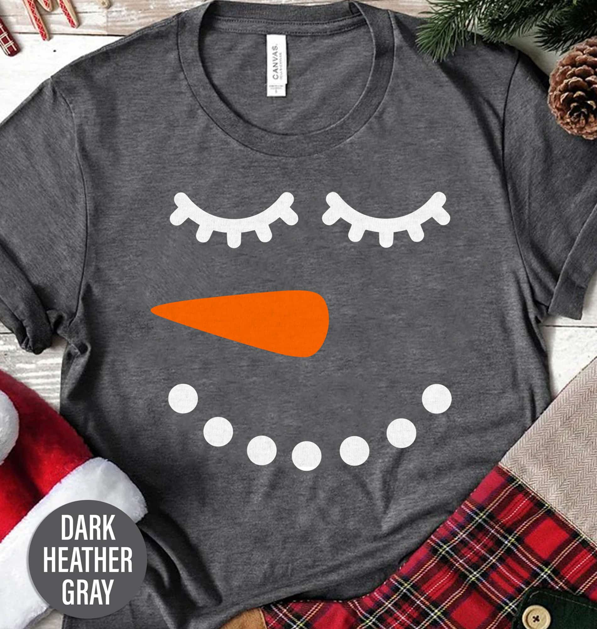 Smiling Snowman Christmas T Shirt