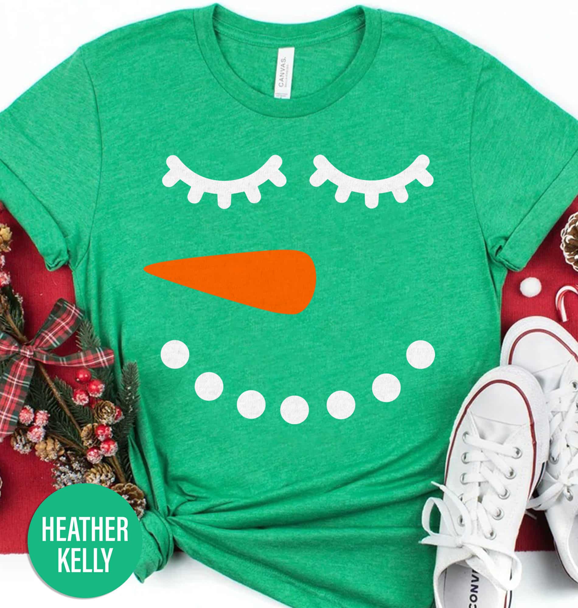 Snowy Snowman Christmas T Shirt