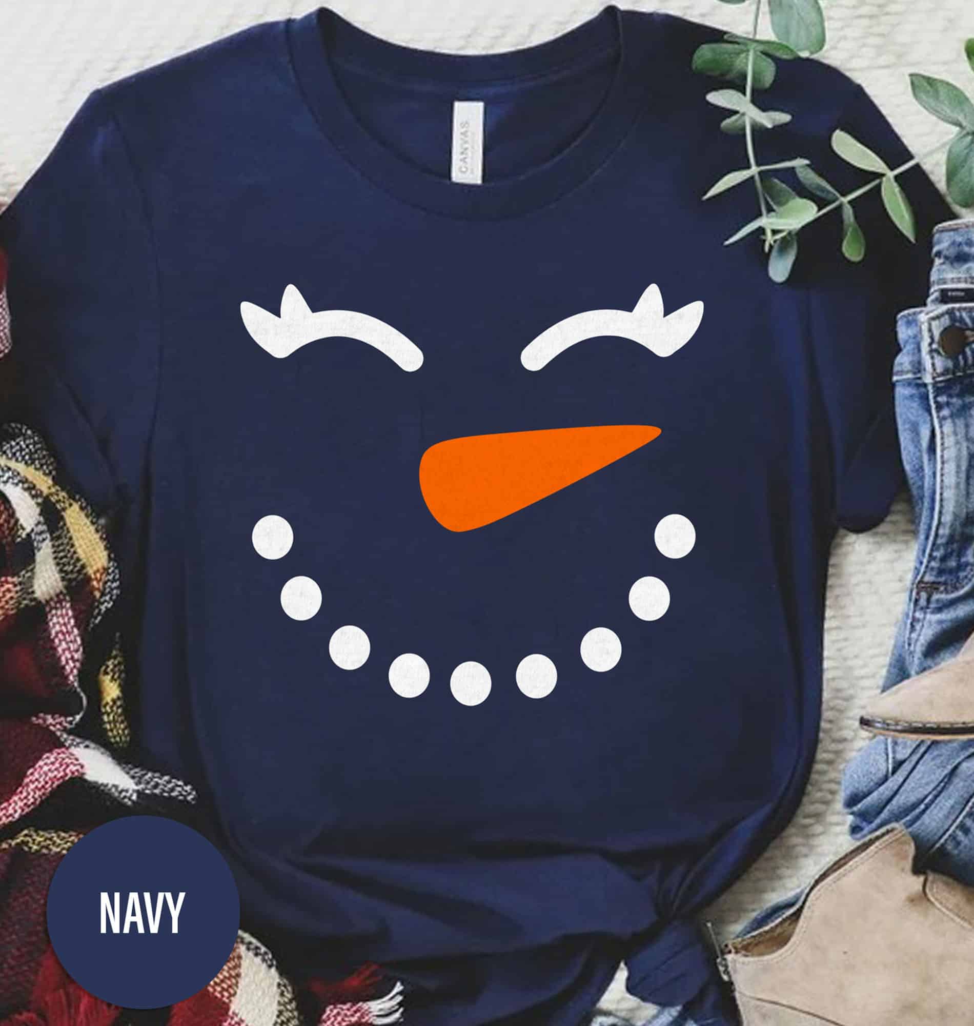 snowman face shirt