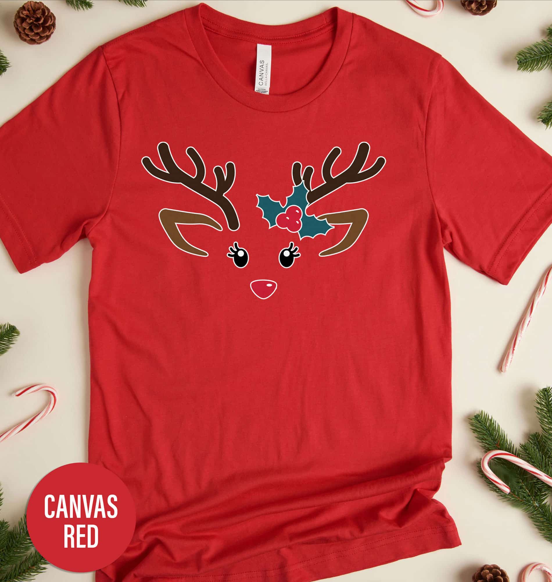 Holiday Reindeer Christmas T Shirt