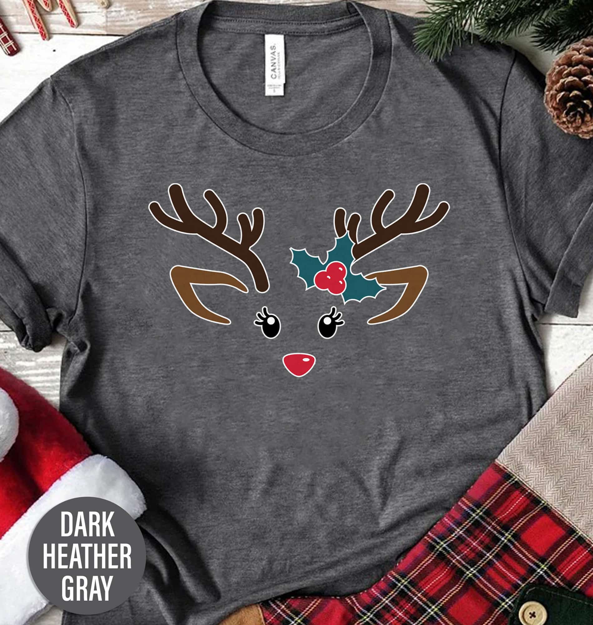 Holiday Reindeer Christmas T Shirt