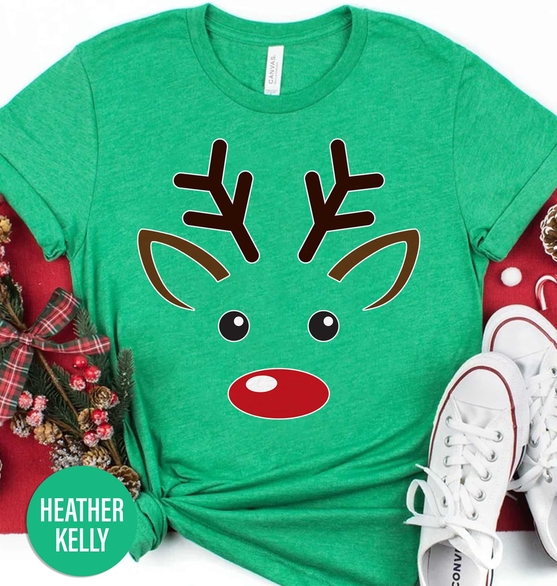 Family Reindeer Christmas T Shirt