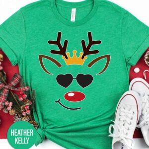 Santa Reindeer Christmas T Shirt