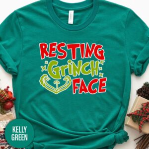 Resting Grinch Face Christmas T Shirt