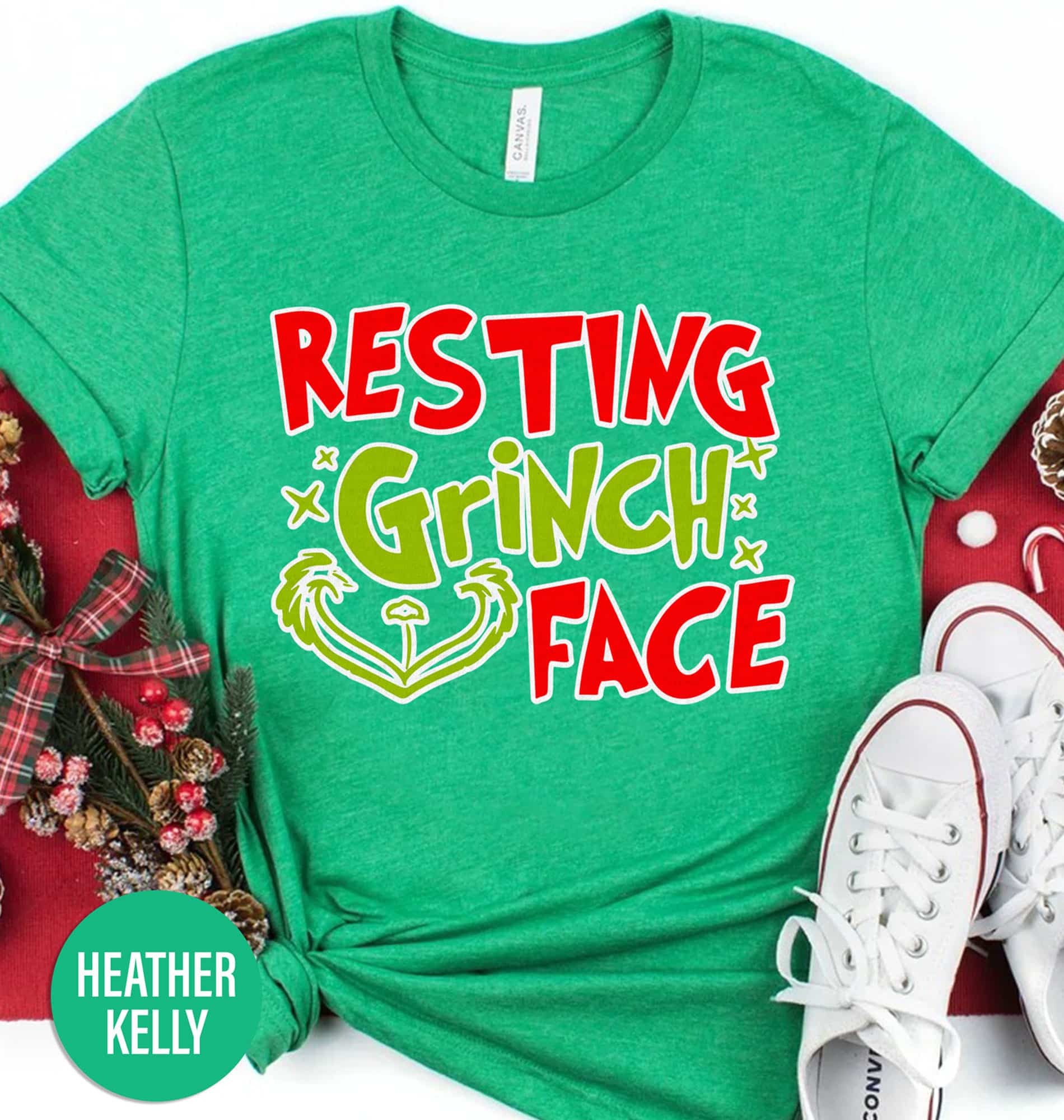 Resting Grinch Face Christmas T Shirt