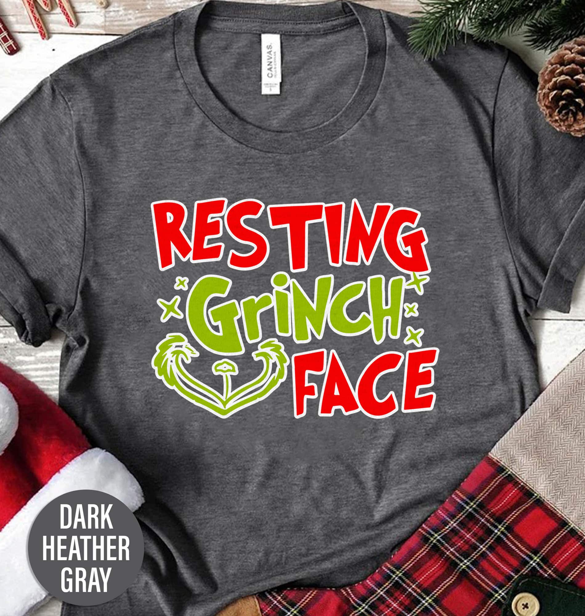Resting Grinch Face Christmas T Shirt