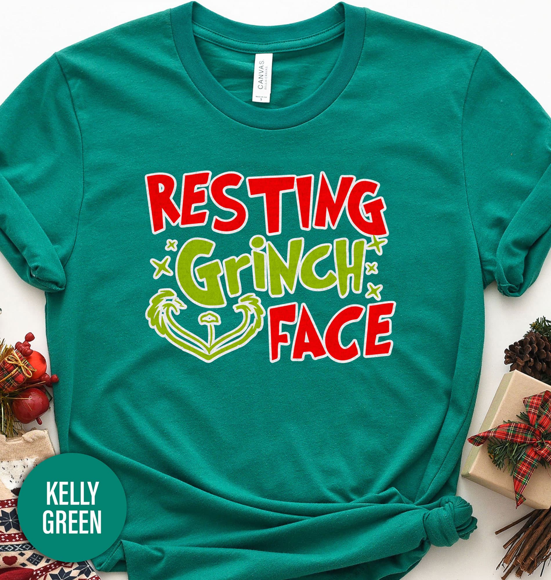 Resting Grinch Face Christmas T Shirt