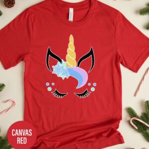 Holiday Unicorn Christmas T Shirt