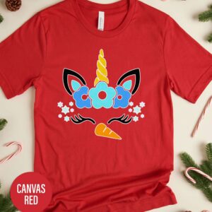 Cute Holiday Snow Unicorn Christmas T Shirt