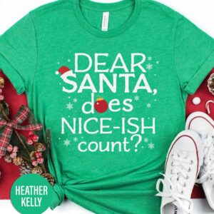 Nice-ish Santa Christmas T Shirt