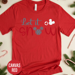 Disney Let It Snow Christmas Long Sleeve Christmas T Shirt
