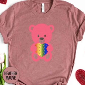 Lgbt Valentines Teddy Bear Valentines Day T Shirt