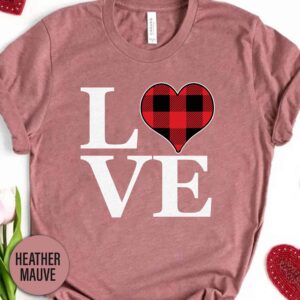 Love Valentine Plad Valentines Day T Shirt