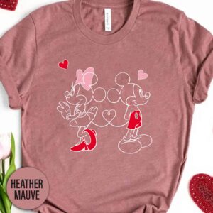 Minnie And Mickey Valentine Valentines Day T Shirt