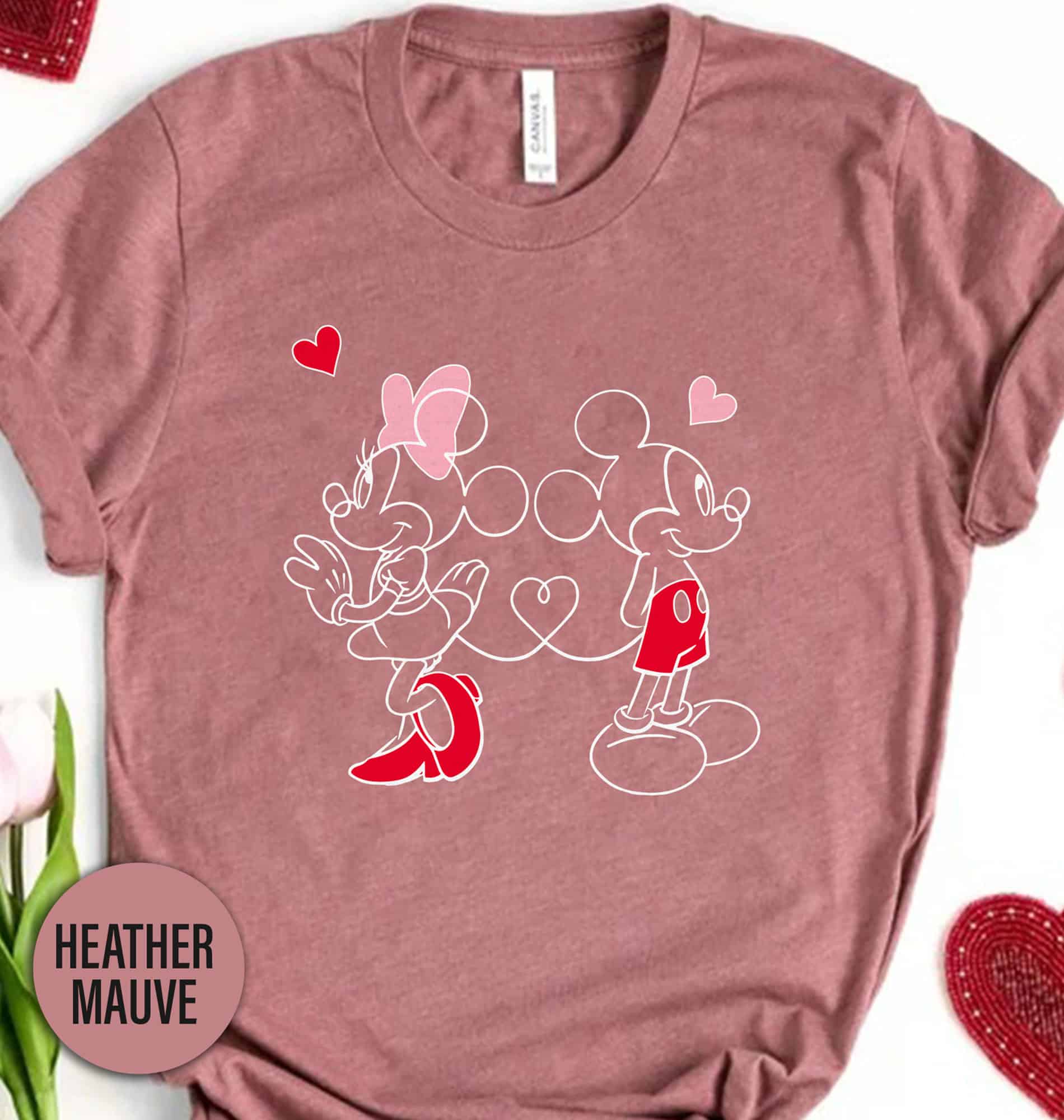 Minnie And Mickey Valentine Valentines Day T Shirt