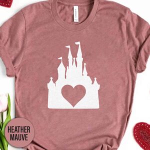 Disney Castle Heart Valentines Day T Shirt
