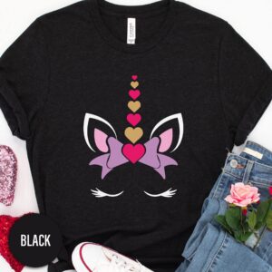 Valentine Unicorn Valentines Day T Shirt