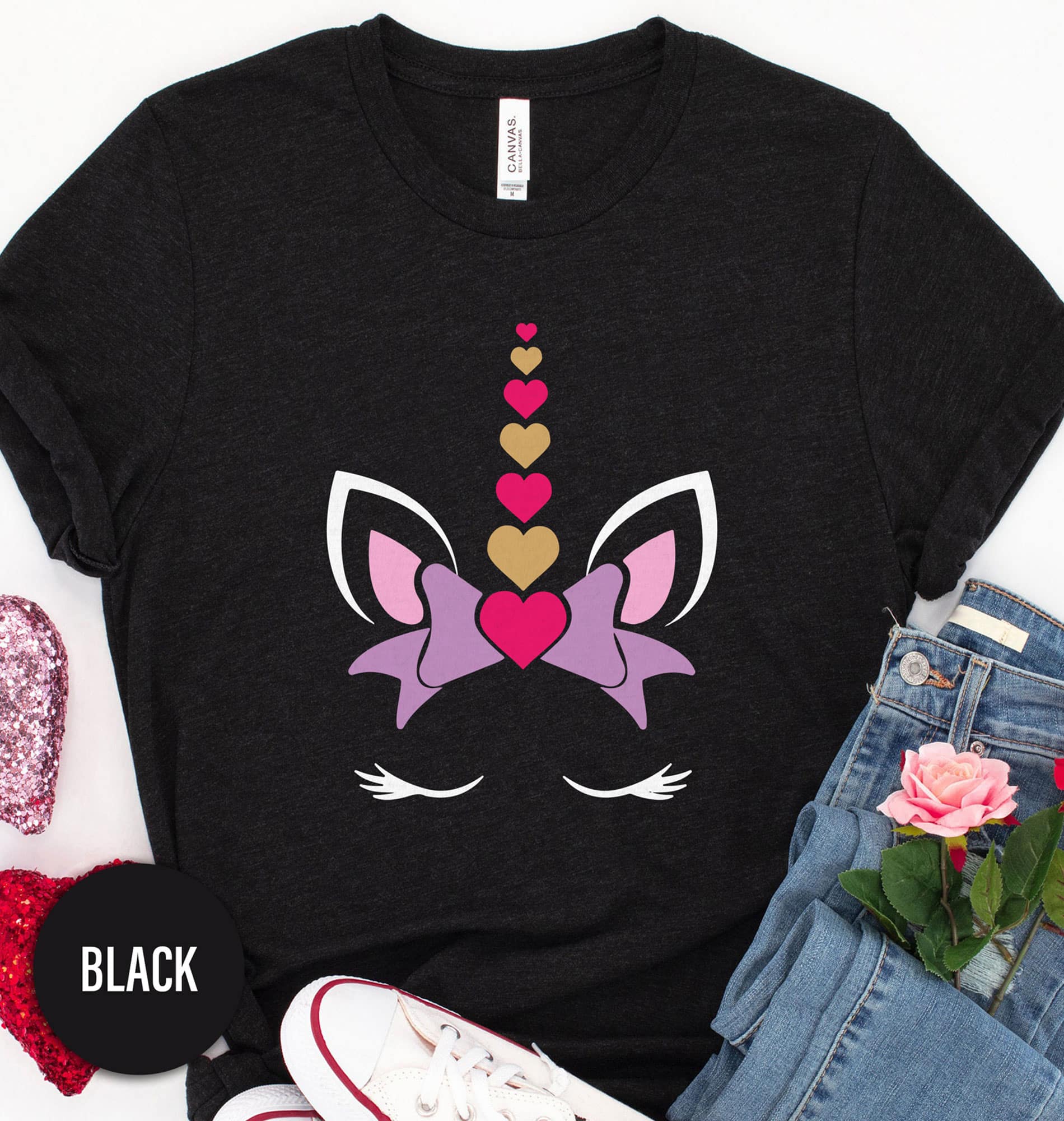 Valentine Unicorn Valentines Day T Shirt