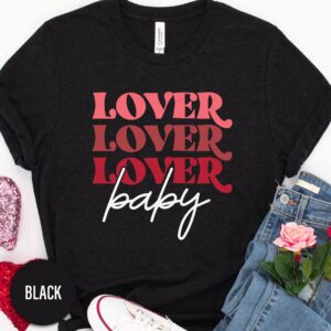 Lover Lover Lover Baby Groovy Valentines Day T Shirt