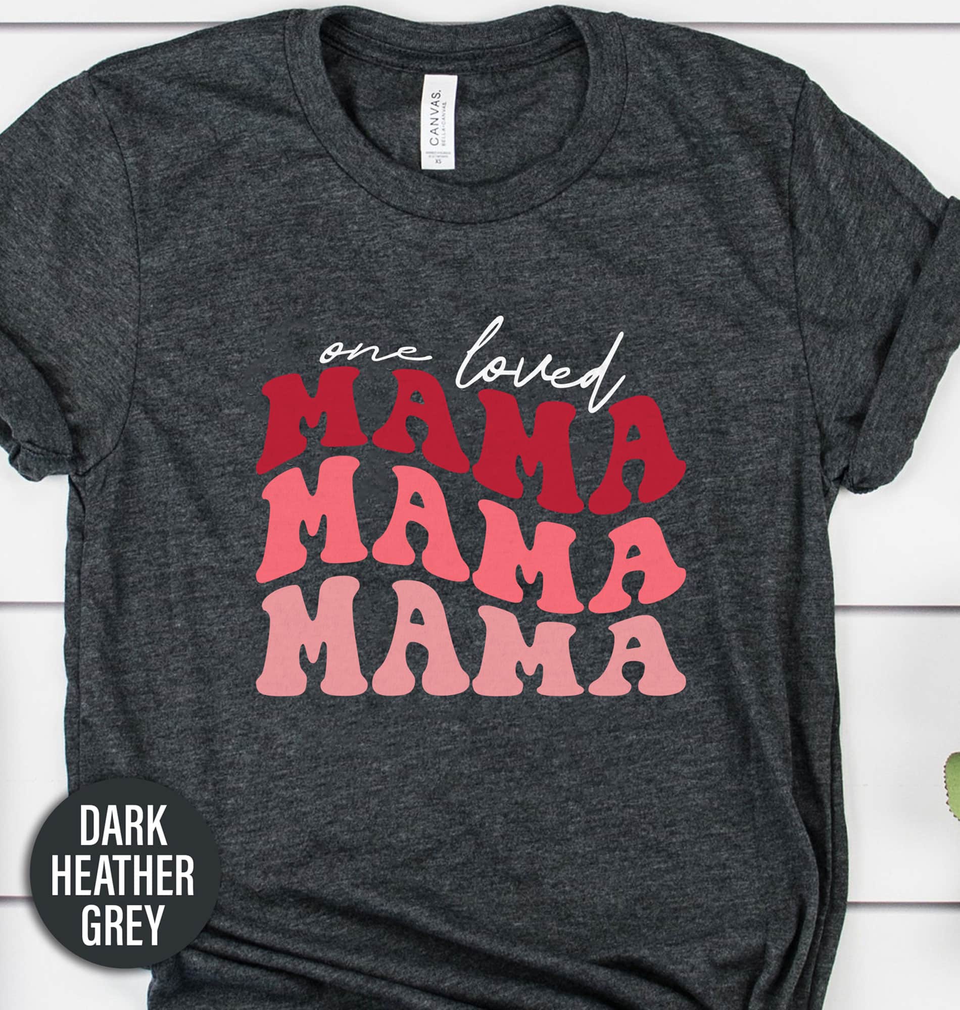 One Loved Mama Groovy Valentines Day T Shirt