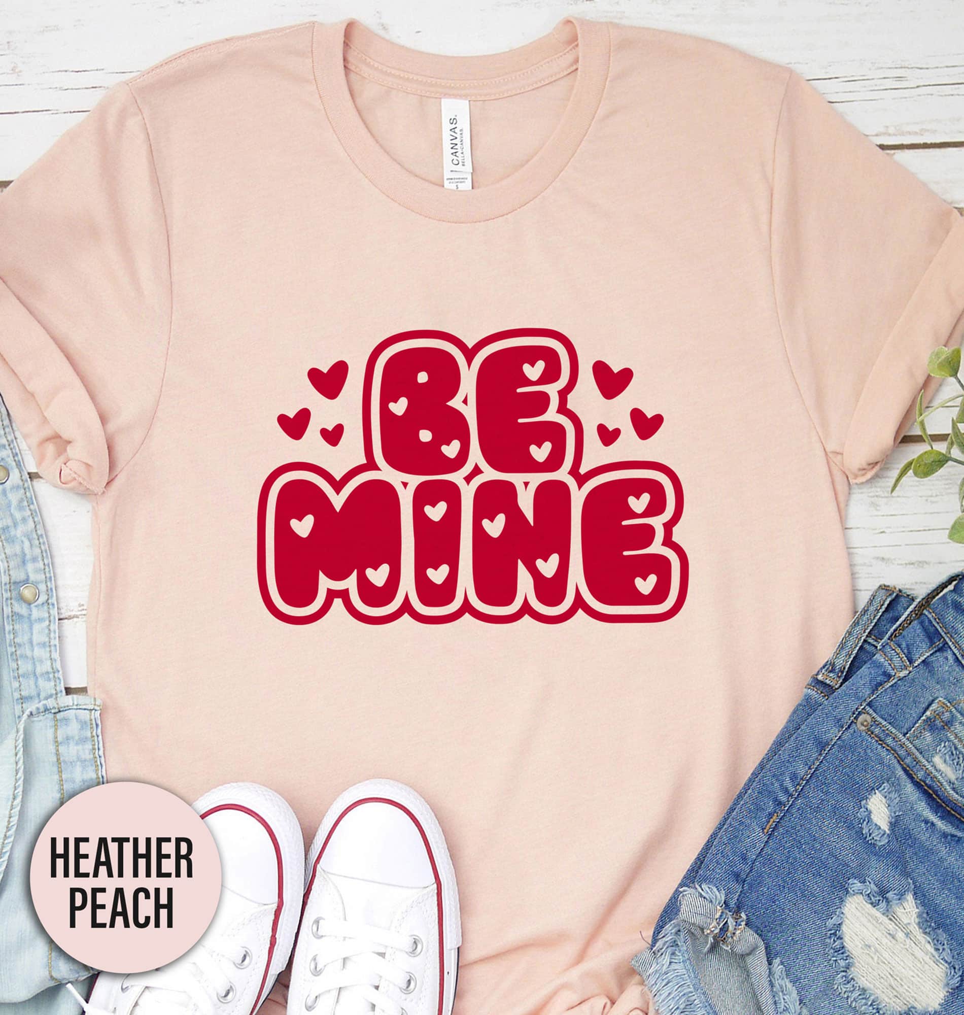 Be Mine Hearts Groovy Valentines Day T Shirt
