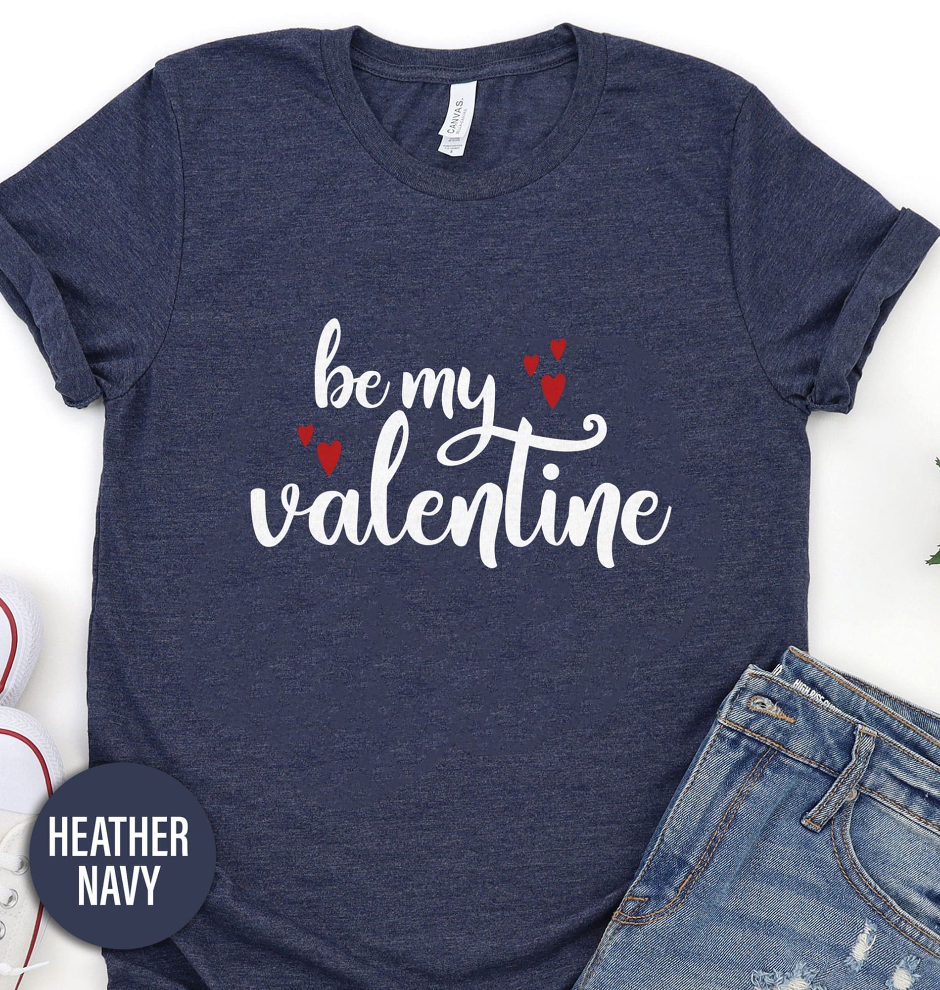 Be My Valentine Calligraphy Valentines Day T Shirt