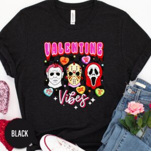 Valentine Vibes Horror Valentines Day T Shirt