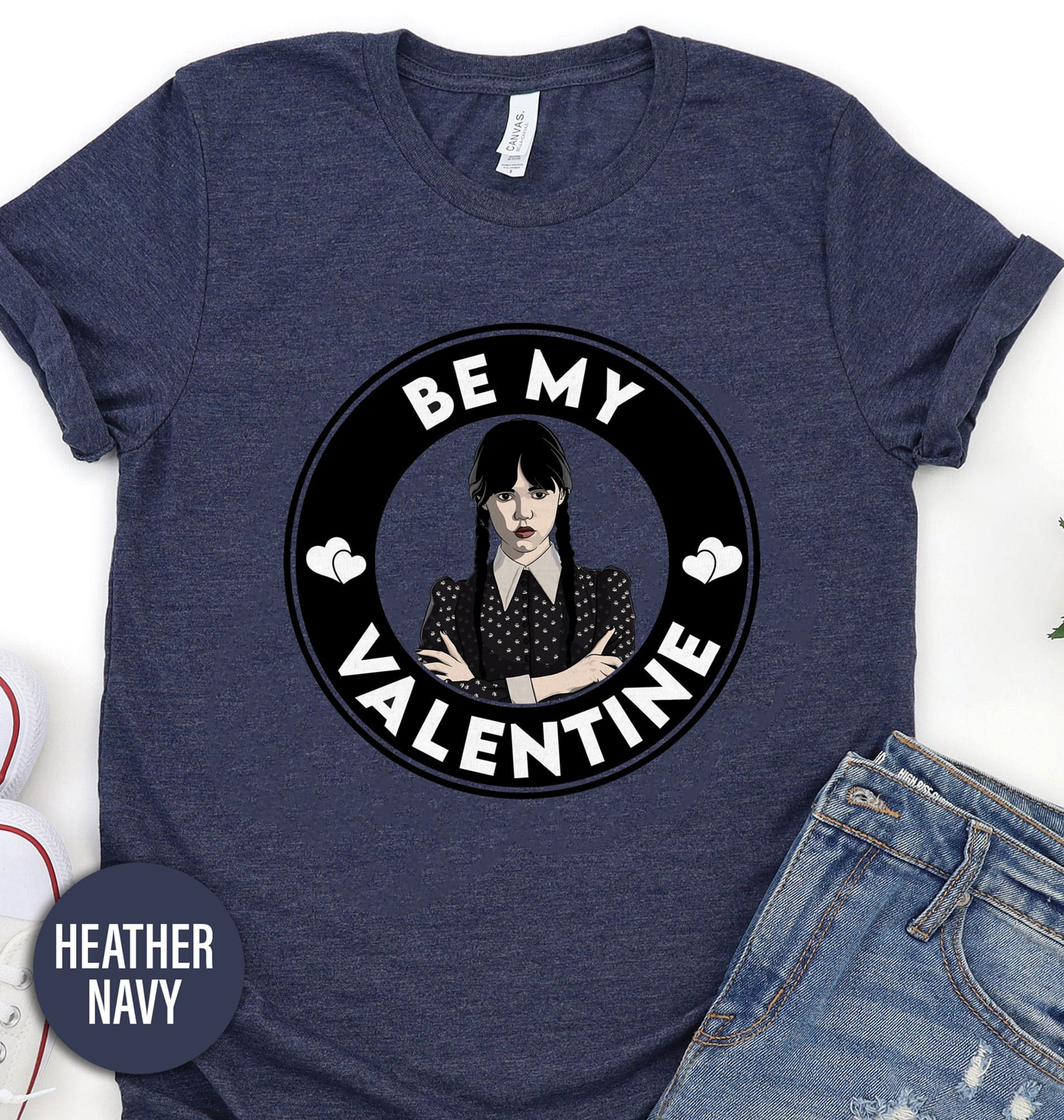 Wednesday Addams Be My Valentine Black Valentines Day T Shirt