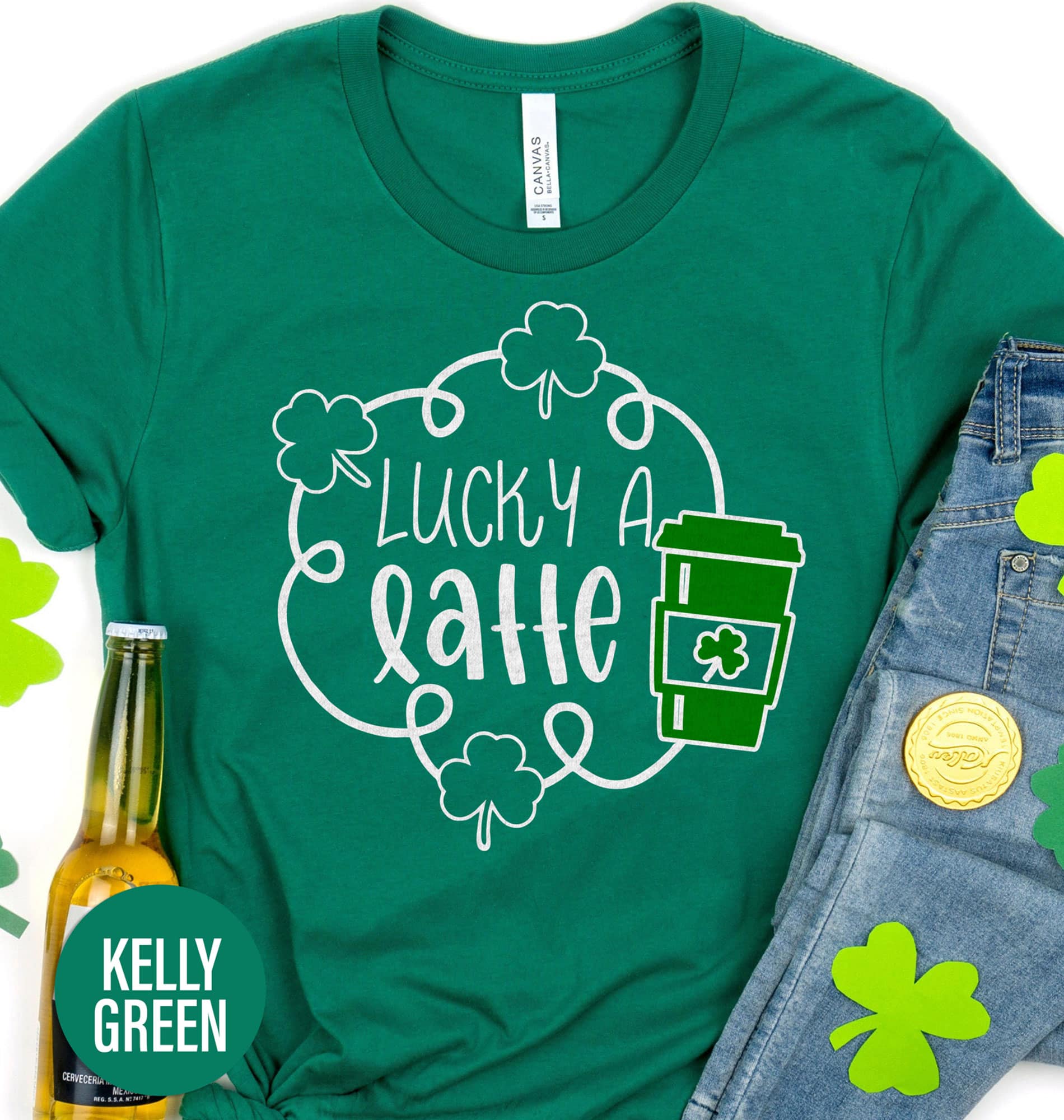 Lucky A Latte St. Patrick's Day T Shirt