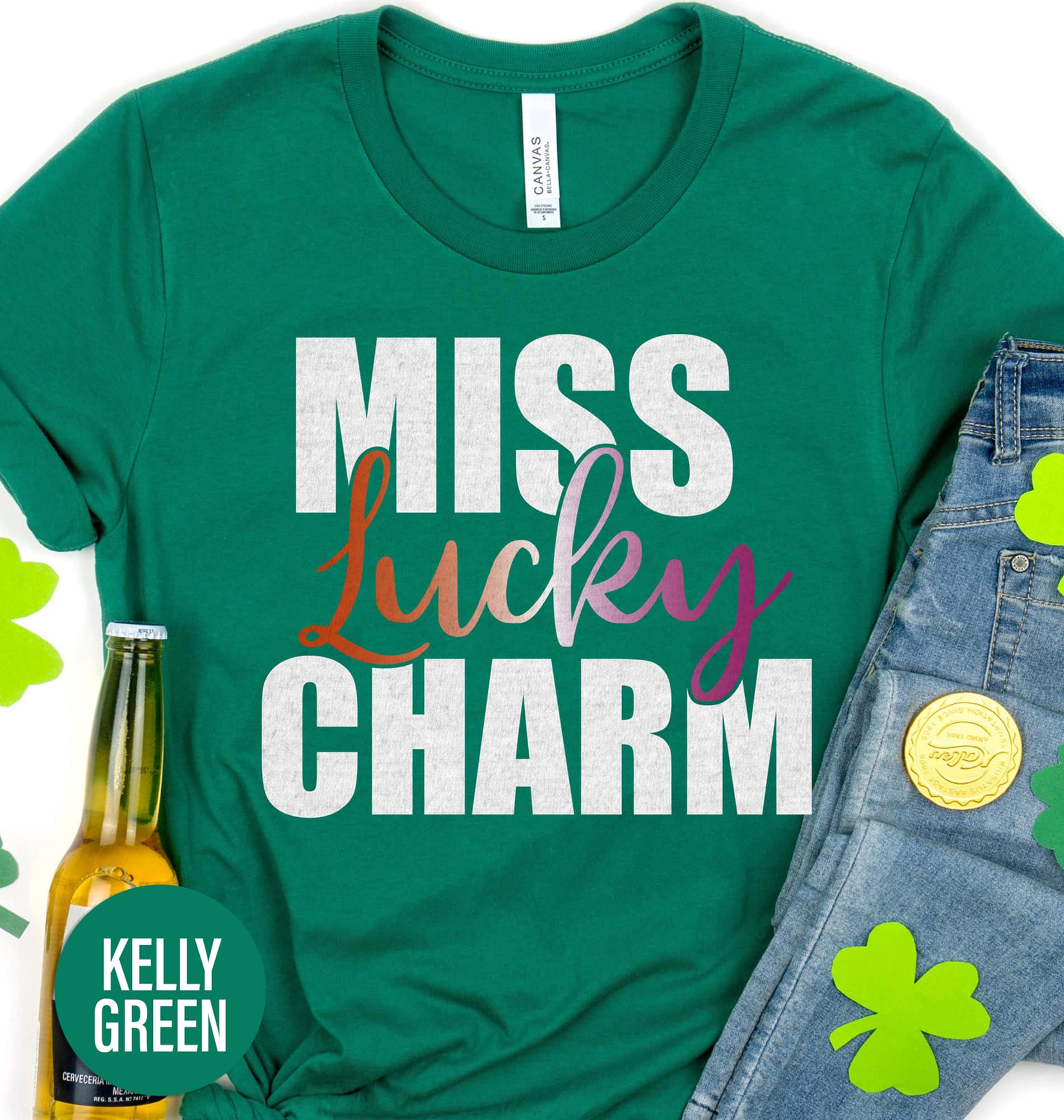 Sunset Miss Lucky Charm St. Patrick's Day T Shirt