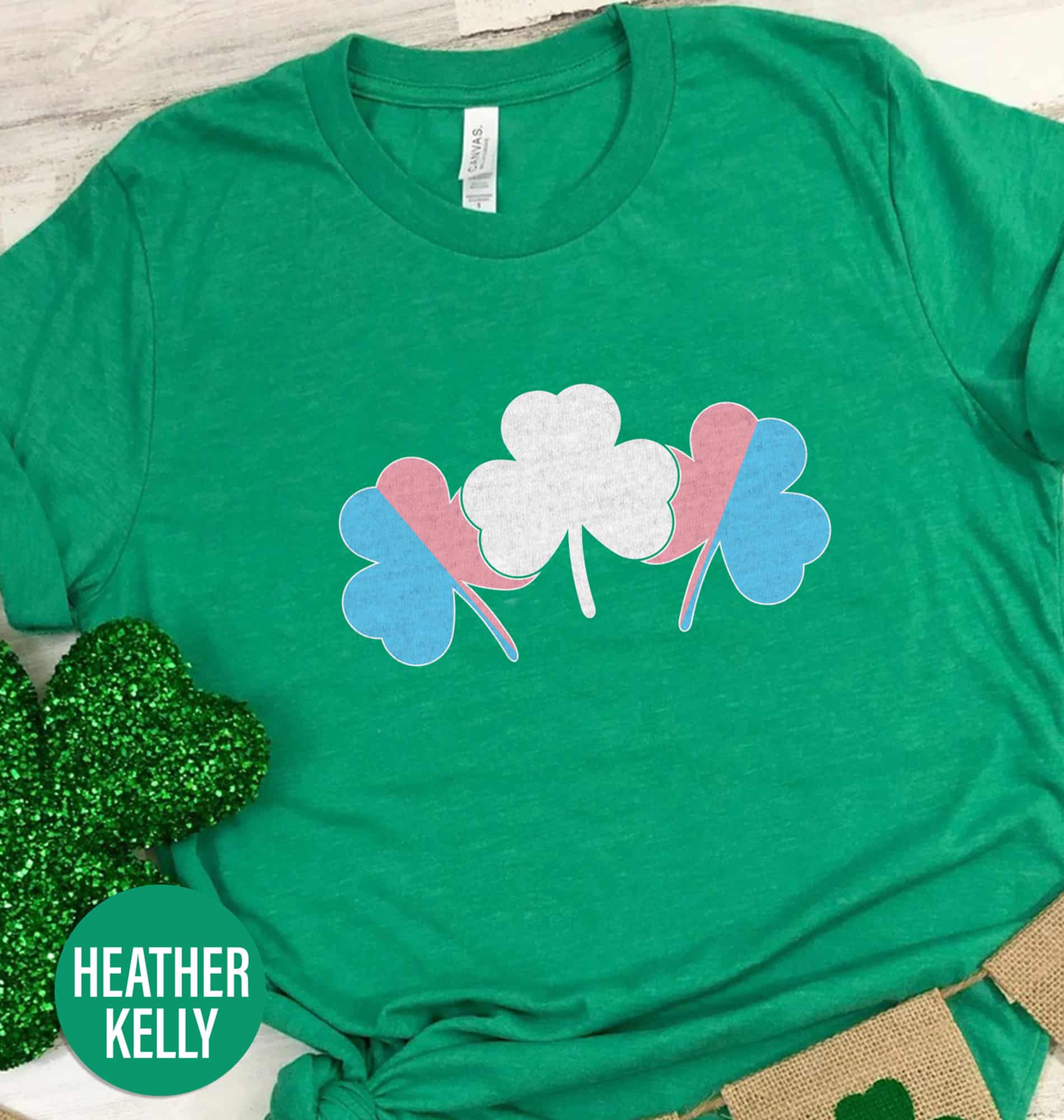 Trans Three Leaf Clover Tee St. Patrick's Day T Shirt