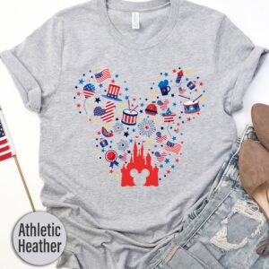 Mickey Patriotic Castle T-shirt