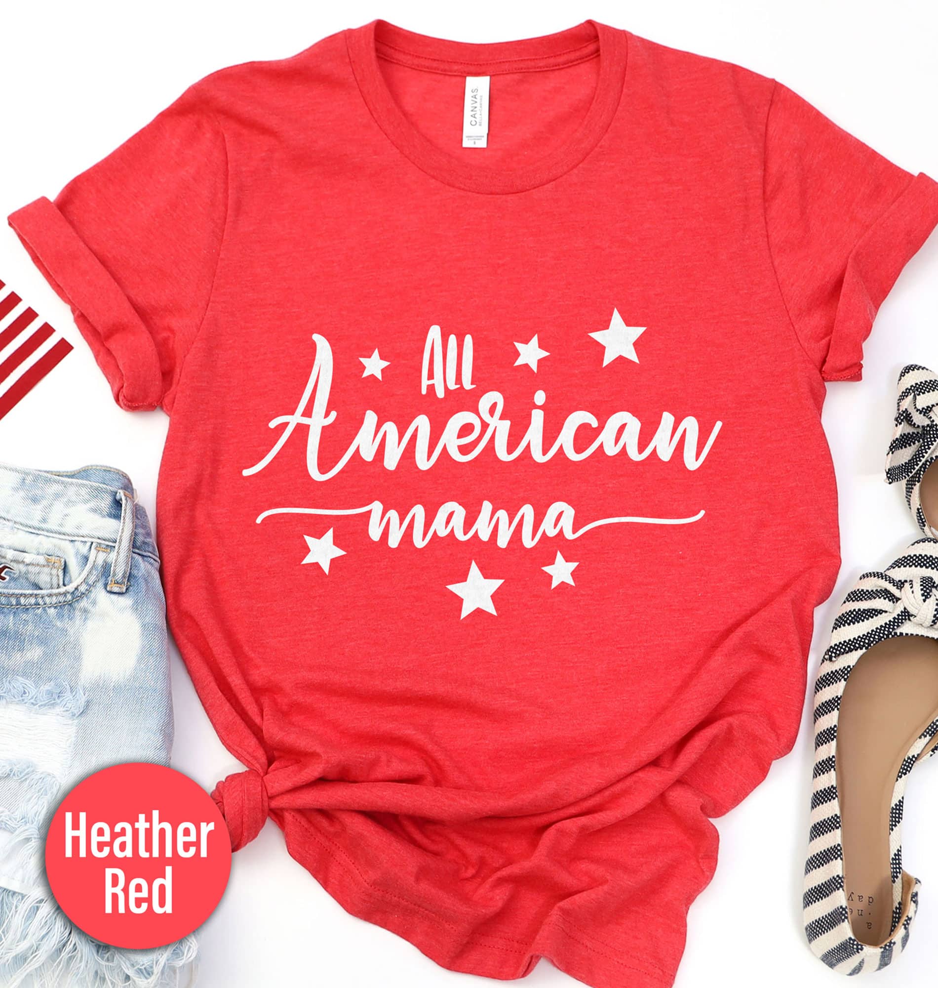 All American Mama Stars T-shirt