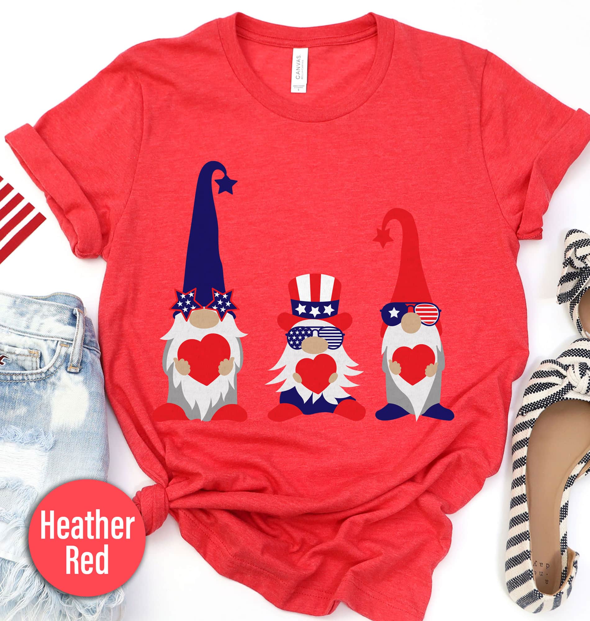 Gnomes America Heart T-shirt