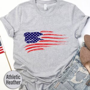 America Flag Brushstroke T-shirt